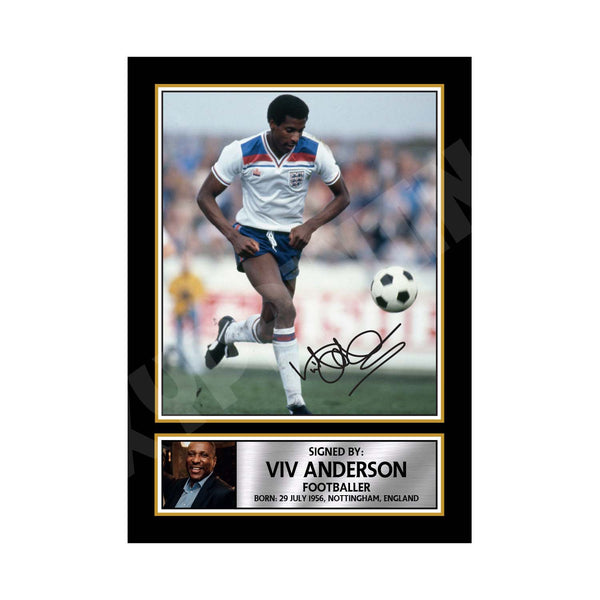 VIV ANDERSON Football Player Printed Signature Print