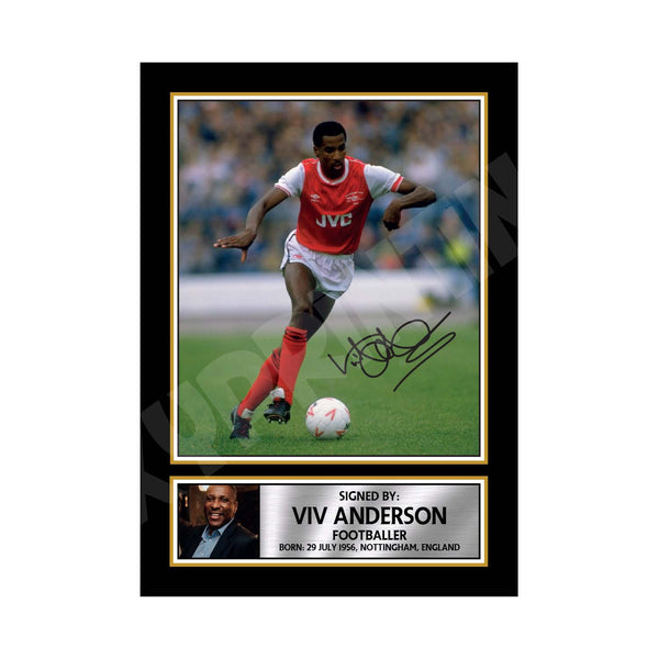VIV ANDERSON 2 Football Player Printed Signature Print