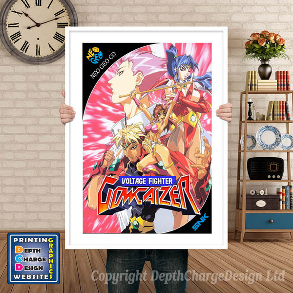 Voltage Fighter Gowcaizer NEO GEO Game Inspired Theme Retro Gaming Poster