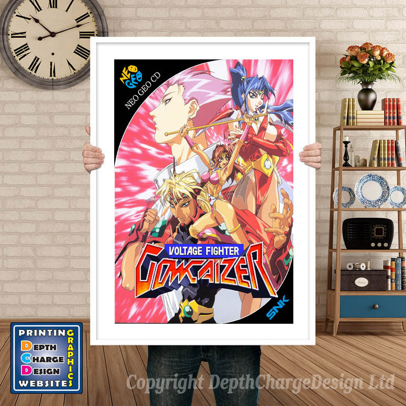 VOLTAGE FIGHTER GOWCAIZER NEO GEO GAME INSPIRED THEME Retro Gaming Poster A4 A3 A2 Or A1