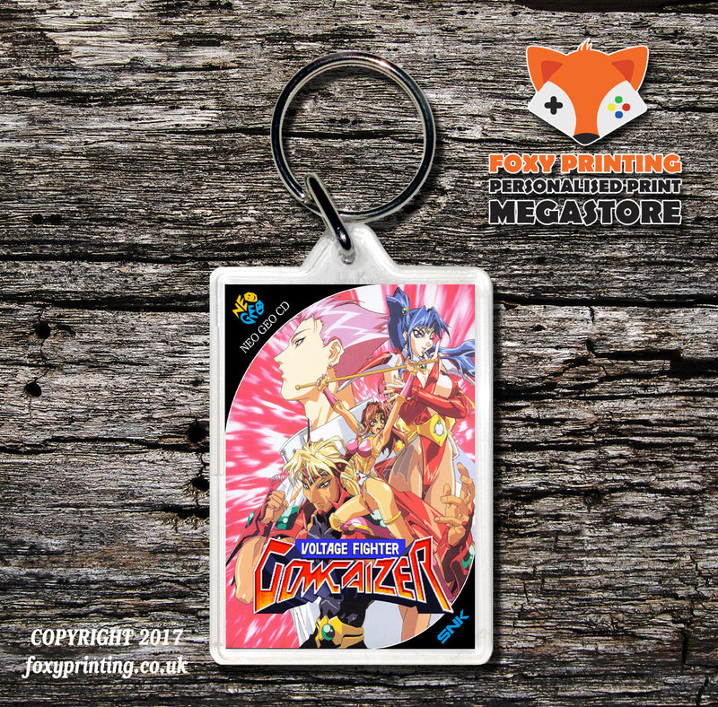 VOLTAGE FIGHTER GOWCAIZER NEO GEO CD Game Inspired Retro Gaming Keyring