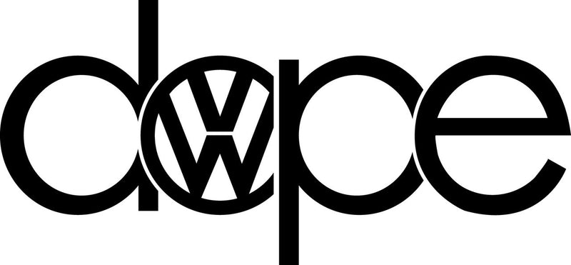 VW Dope Novelty Vinyl Car Sticker