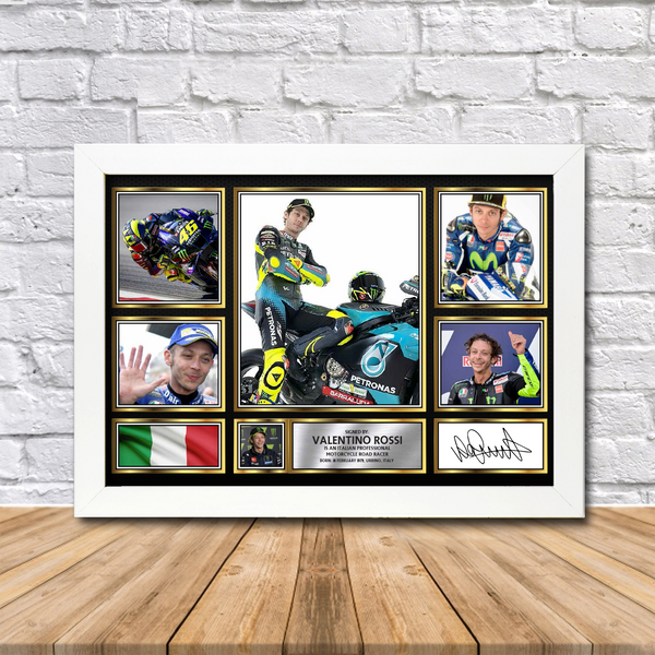 Valentino Rossi Printed Signature Print