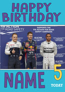 Personalised Valtteri Bottas F1 THEME INSPIRED PERSONALISED Kids Adult Birthday Card 4