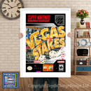 Vegas Stakes Super Nintendo GAME INSPIRED THEME Retro Gaming Poster A4 A3 A2 Or A1