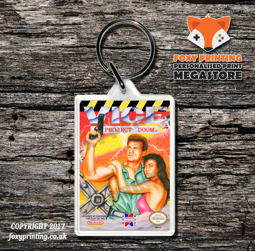 Vegas Dream Retro NES Game Cover Art Gaming Keyring