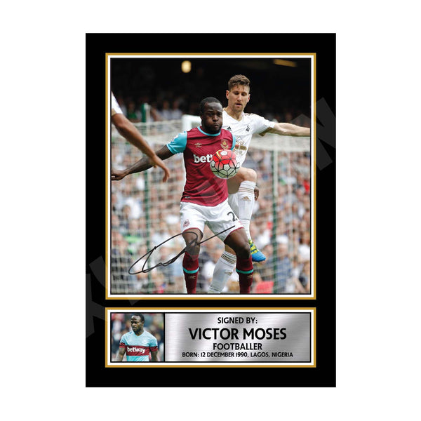 Victor Moses 2 Football Player Printed Signature Print