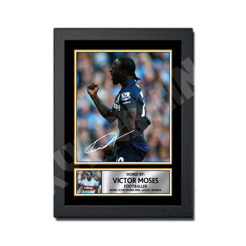 Victor Moses (1) Limited Edition Football Player Signed Print - Football