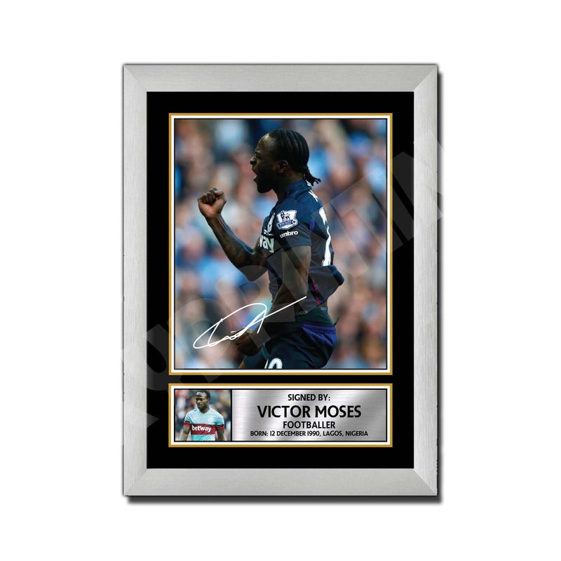 Victor Moses (1) Limited Edition Football Player Signed Print - Football