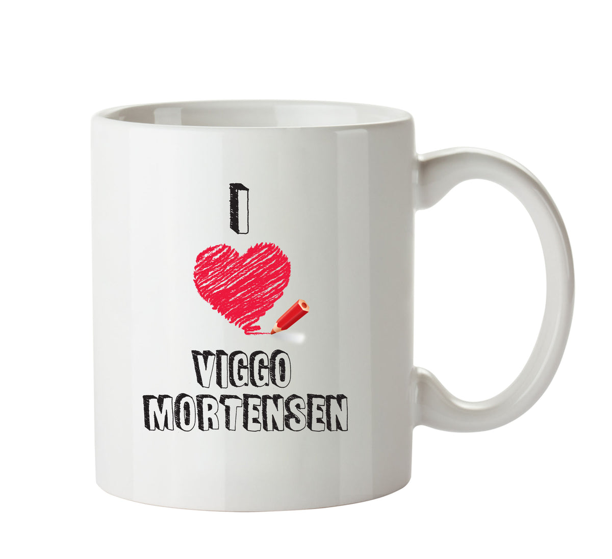I Love Viggo Mortensen Celebrity Mug Office Mug – printed mug product image 1