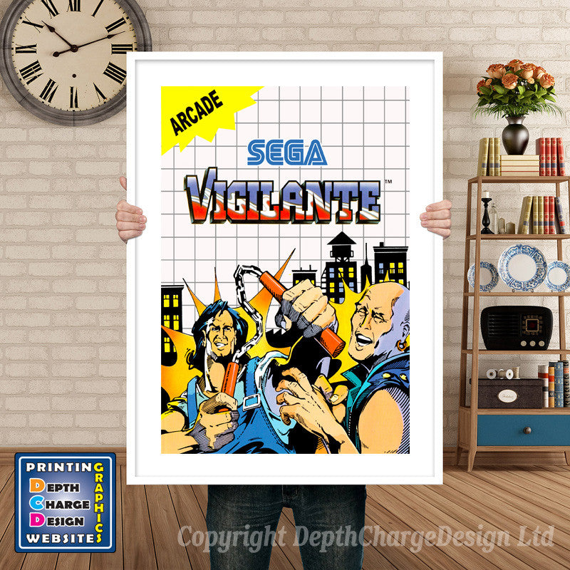 Vigilante- Sega Mastersystem Inspired Retro Gaming Poster A4 A3 A2 Or A1