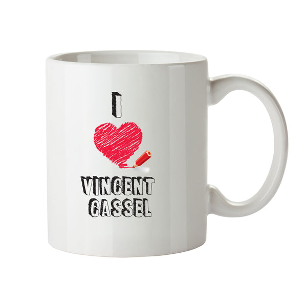I Love Vincent Cassel Celebrity Mug Office Mug – printed mug product image 1