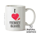 I Love Vincent Cassel Celebrity Mug Office Mug