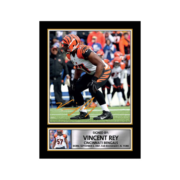 Vincent Rey American Football Printed Signature Print