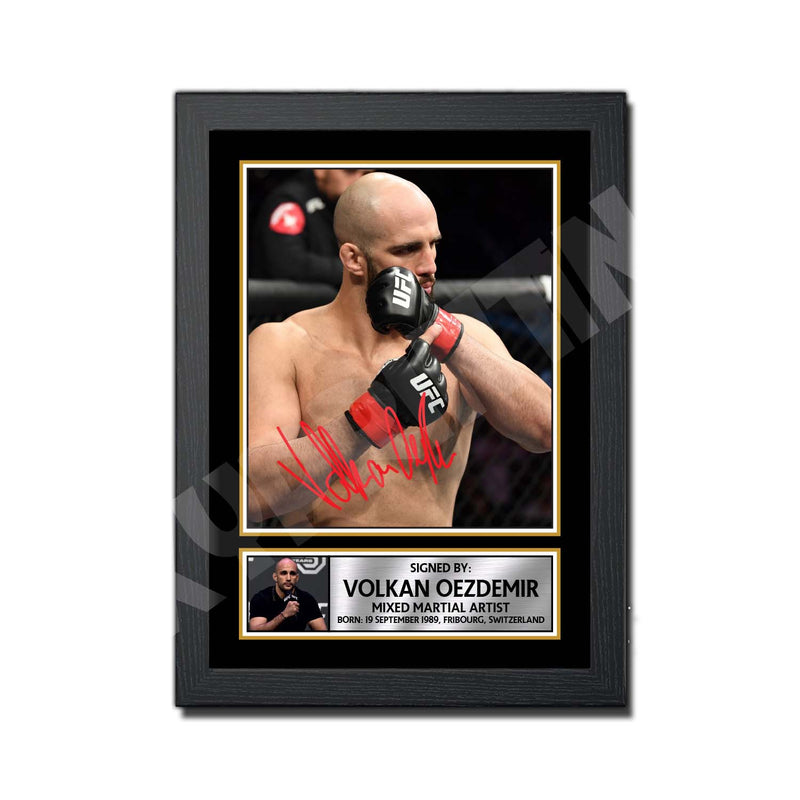 Volkan Oezdemir Limited Edition MMA Wrestler Signed Print - MMA Wrestling