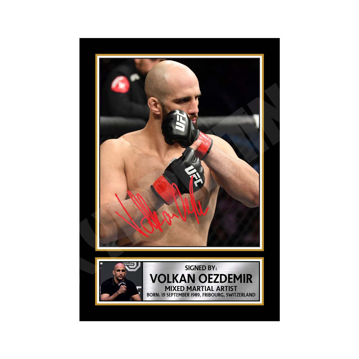 Volkan Oezdemir MMA Wrestler Printed Signature Print – MMA Wrestling – Volkan Oezdemir MMA Wrestler Printed Signature Print – A1 Print Only
