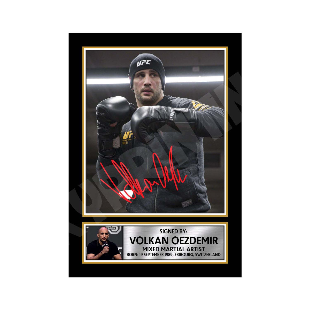 Volkan Oezdemir 2 MMA Wrestler Printed Signature Print – MMA Wrestling – Volkan Oezdemir 2 MMA Wrestler Printed Signature Print – A1 Print Only