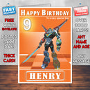 Voltron 1 Style Theme Personalised Kidshows Birthday Card (SA)