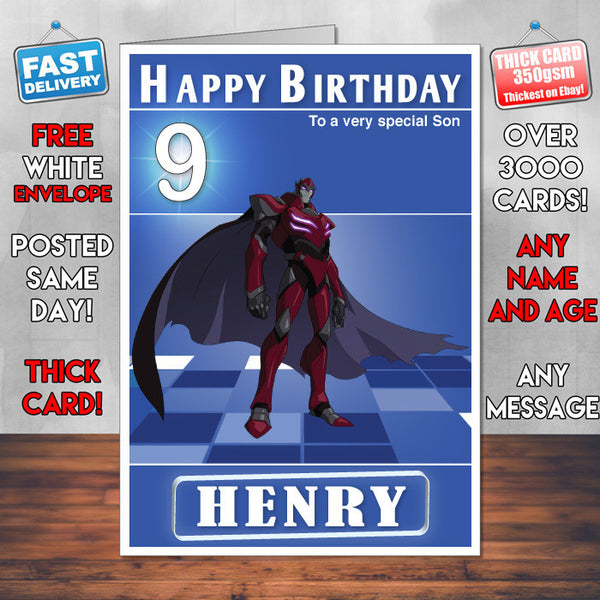 Voltron 8 Zarkon Style Theme Personalised Kidshows Birthday Card (SA)