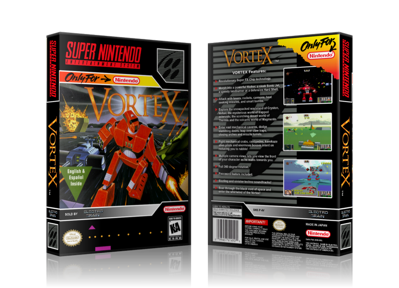 Vortex Replacement Nintendo SNES Game Case Or Cover