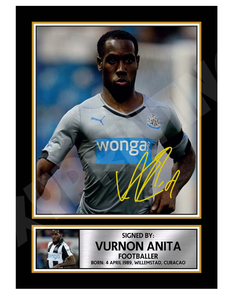 Vurnon Anita 2 Limited Edition Football Player Signed Print - Football
