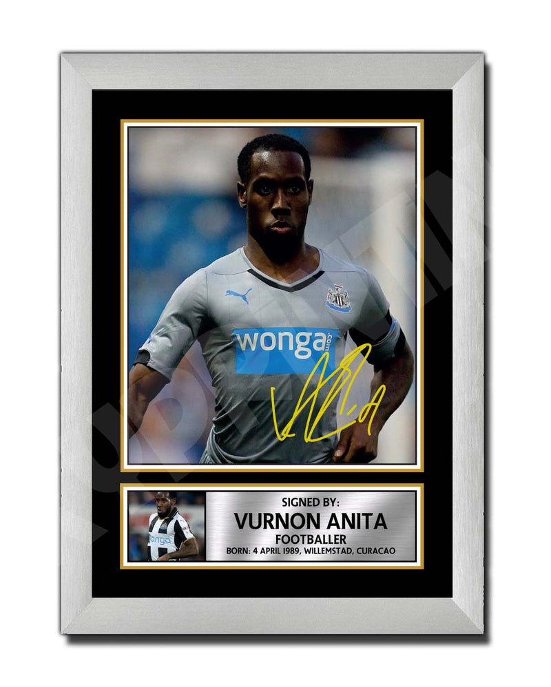 Vurnon Anita 2 Limited Edition Football Player Signed Print - Football