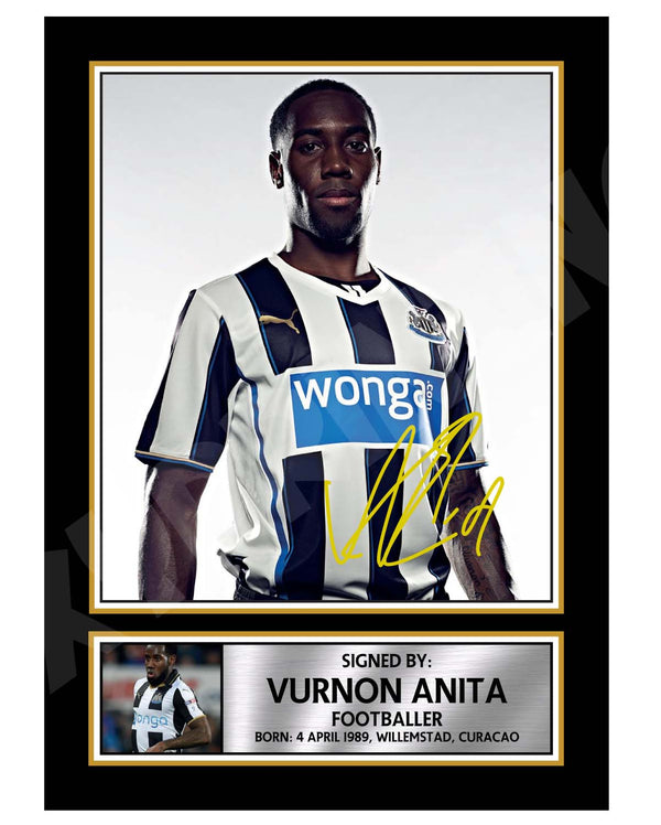 Vurnon Anita (1) Football Player Printed Signature Print