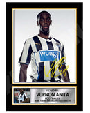 Vurnon Anita (1) Limited Edition Football Player Signed Print - Football