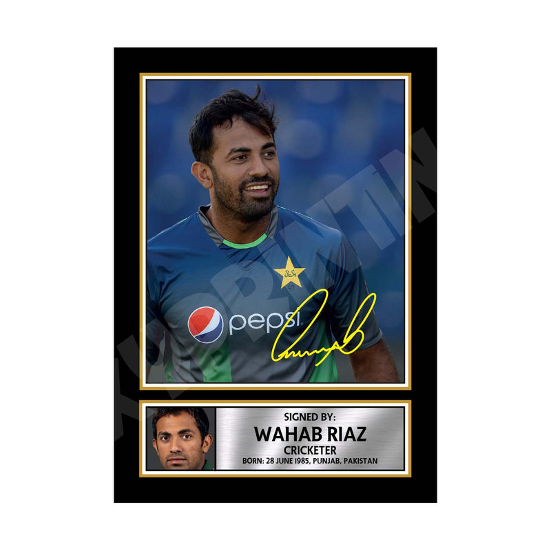 WAHAB RIAZ Limited Edition Cricketer Signed Print - Cricket Player