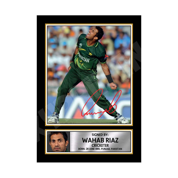 WAHAB RIAZ 2 Cricketer Printed Signature Print – Cricket Player
