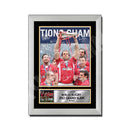 WALES RUGBY 2012 GRAND SLAM SQUAD (1) Limited Edition Rugby Player Signed Print - Rugby