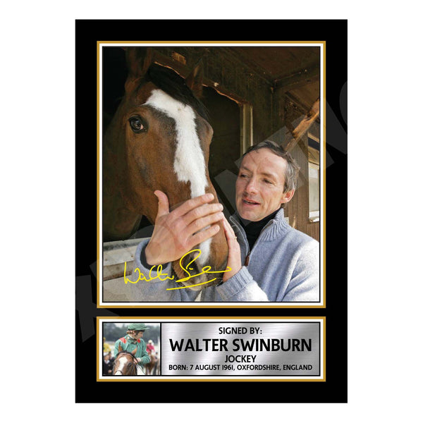 WALTER SWINBURN 2 Horse Racer Printed Signature Print – Horse Racing