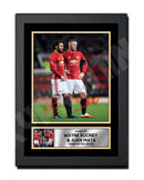WAYNE ROONEY + JUAN MATA (1) Limited Edition Football Player Signed Print - Football