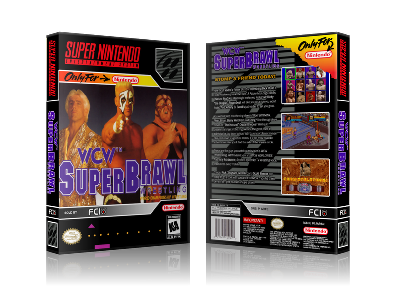 WCW Super Brawl Wreslting Replacement Nintendo SNES Game Case Or Cover