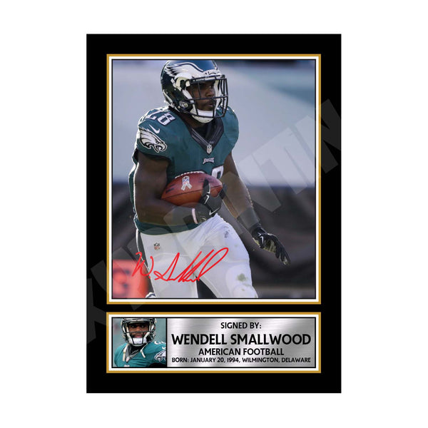 Wendell Smallwood 2 American Football Printed Signature Print