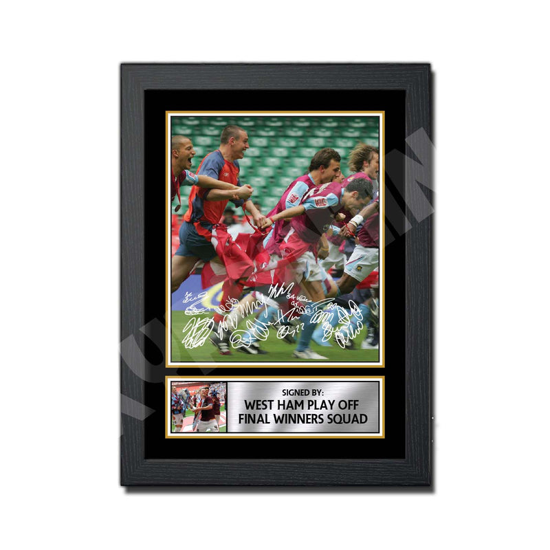 WEST HAM PLAY OFF FINAL WINNERS SQUAD 2 Limited Edition Football Player Signed Print - Football