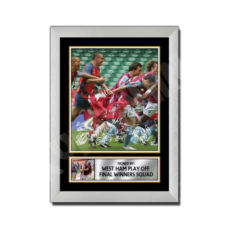 WEST HAM PLAY OFF FINAL WINNERS SQUAD 2 Limited Edition Football Player Signed Print - Football