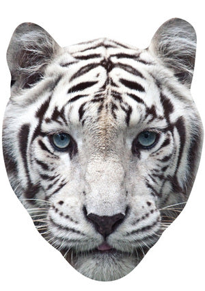 White Tiger Face Mask – Fancy Dress Cardboard Costume Mask