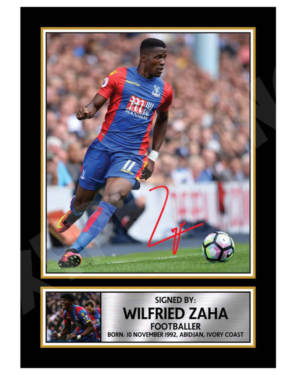 WILFRIED ZAHA Football Player Printed Signature Print
