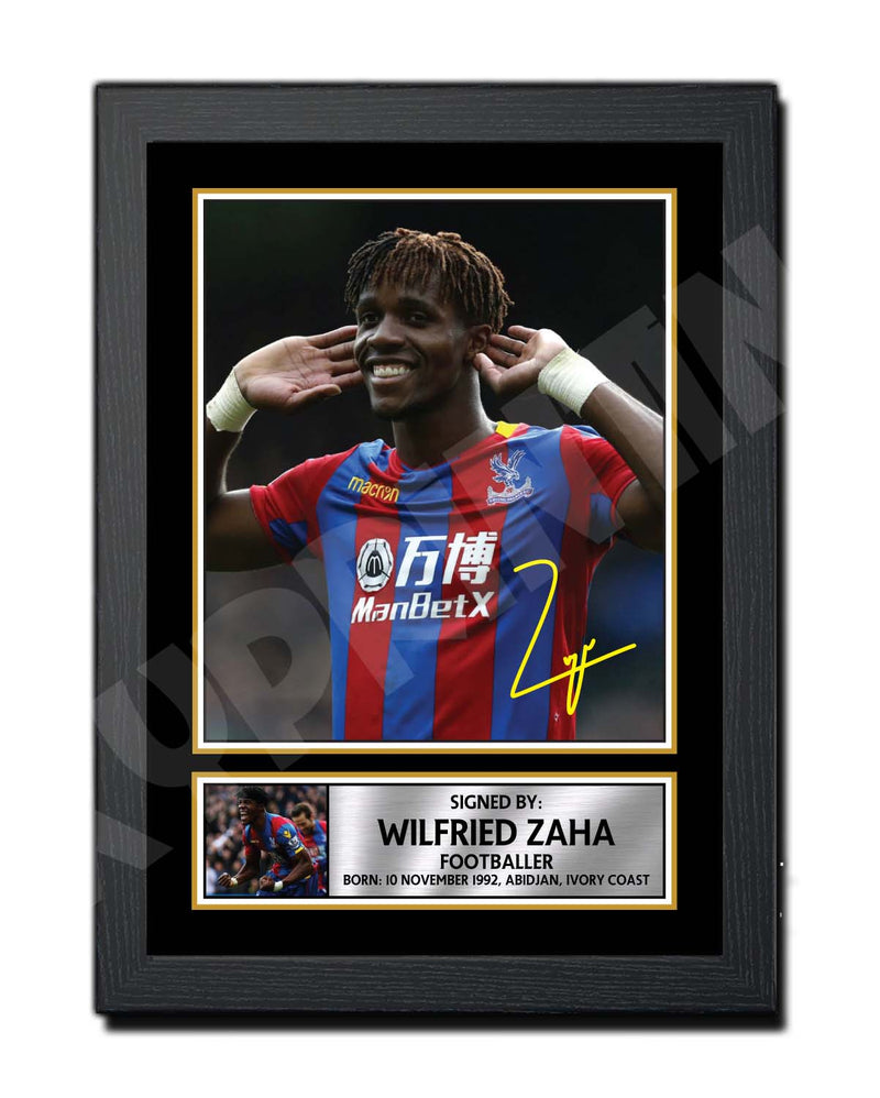 WILFRIED ZAHA 2 Limited Edition Football Player Signed Print - Football
