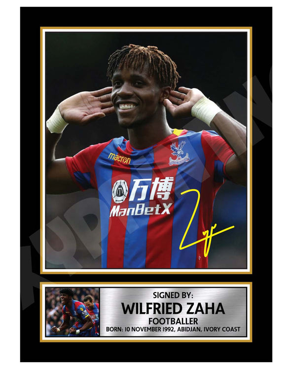 WILFRIED ZAHA 2 Football Player Printed Signature Print