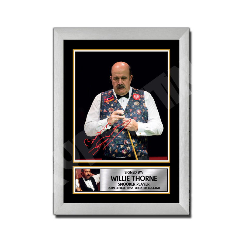 WILLIE THORNE Limited Edition Snooker Player Signed Print - Snooker