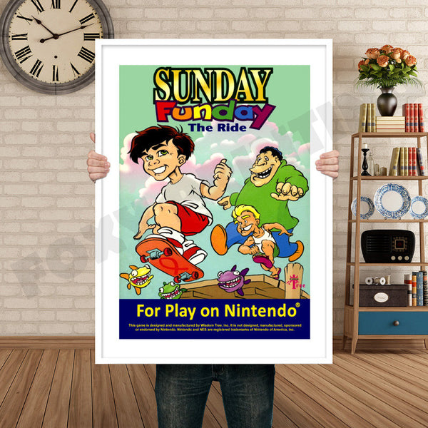 Wisdomtree Sunday Funday Retro Game Inspired Theme Nintendo NES Gaming