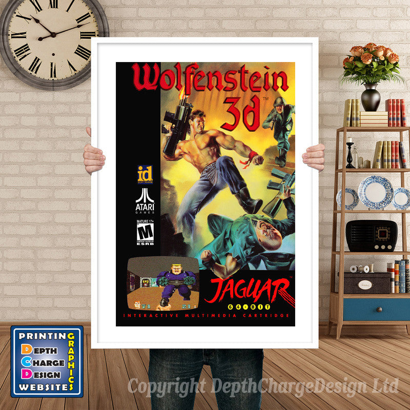 WOLFENSTEIN JAGUAR CD GAME INSPIRED THEME Retro Gaming Poster A4 A3 A2 Or A1