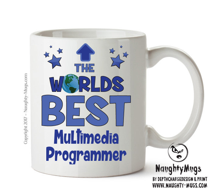 Worlds Best Multimedia Programmer Mug - Novelty Funny Mug