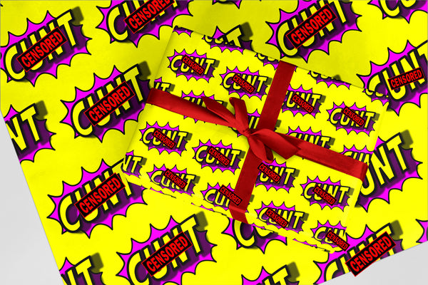 Rude Wrapping Paper 07 Cxxx Funny Christmas and Birthday Gift Wrap