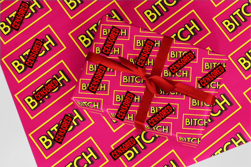 Rude Wrapping Paper 13 Bxxx* Funny Christmas and Birthday Gift Wrap