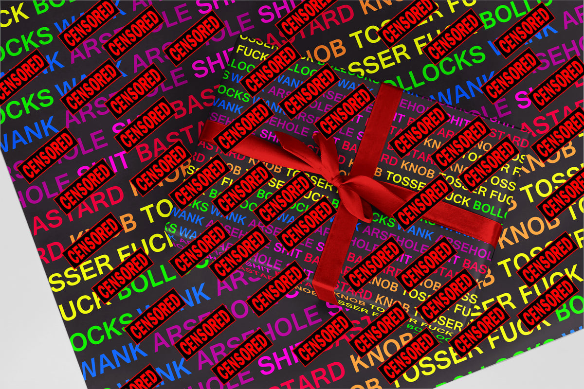 Rude Wrapping Paper 16 Swear Words Funny Christmas and Birthday Gift Wrap