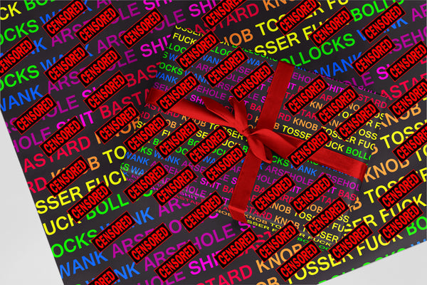 Rude Wrapping Paper 16 Swear Words Funny Christmas and Birthday Gift Wrap