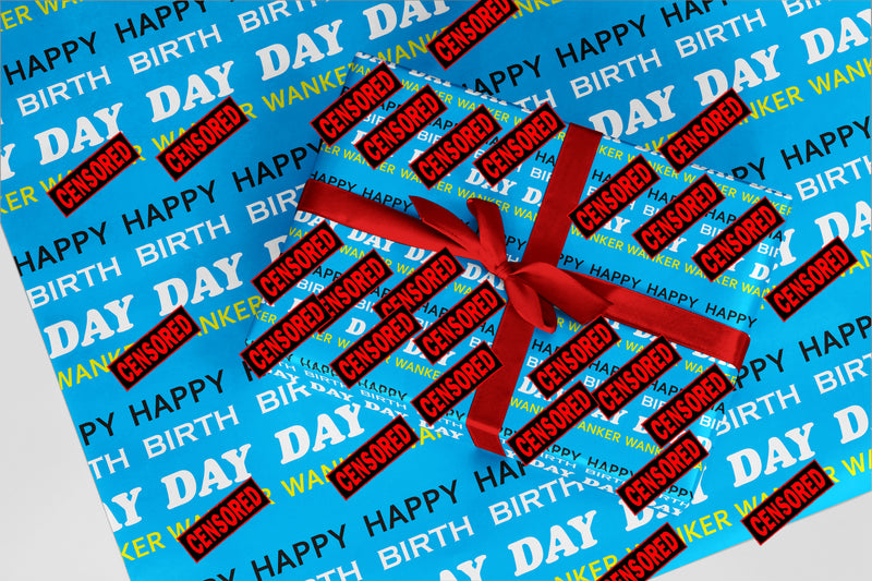 Rude Wrapping Paper 22 Happy Birthday Wxxxer Funny Christmas and Birthday Gift Wrap
